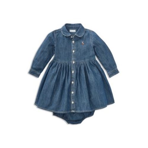 Girls' Long Sleeve Denim Dress & Bloomers Set - Baby