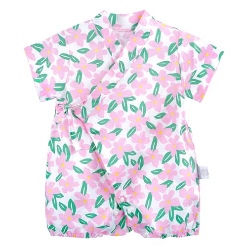 PAUBOLI Baby Japanese Kimono Robe Cotton Infant Comfy Loose Pajamas