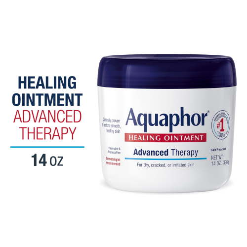 Aquaphor Healing Ointment Skin Protectant for Dry, Cracked, Irritated Skin, Fragrance Free, 14 oz HSA/FSA Eligible