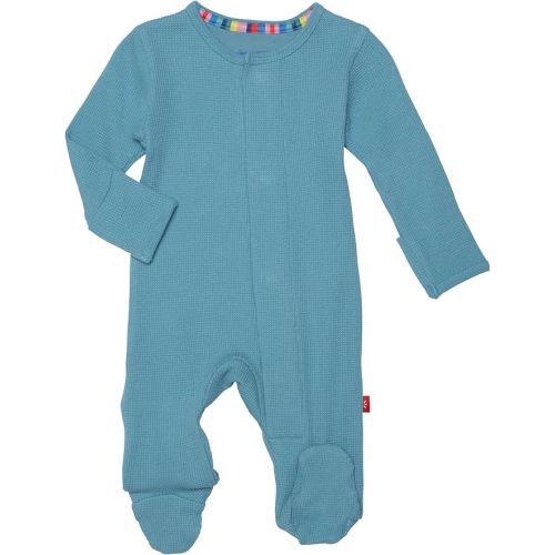 Magnetic Me Boys Modal Magnetic Baby Footie Pajamas | Silky Soft Modal Fabric | Baby Sleepers