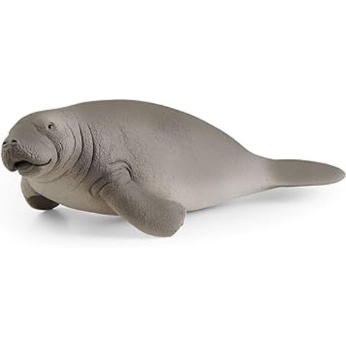 Schleich Wild Life Realistic Manatee Figurine - Authentic and Highly Detailed Animal Toy, Durable for Education and Fun Play, Perfect for Boys and Girls, Ages 3+