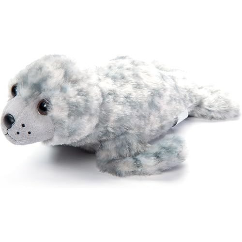 The Petting Zoo Harbor Seal Gray Stuffed Animal Plushie, Gifts for Kids, Scoopz Sealife Animals, Seal Plush Toy, 10 inches