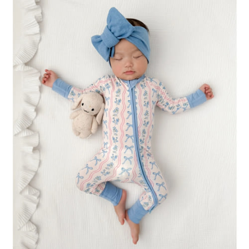 Amelia Bow Zipper Romper – In my Jammers