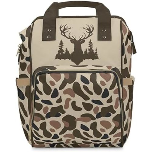 Camo Deer Diaper Backpack/Deer Hunting Camo Diaper bag/Camo Travel bag/Hunting Everyday Bag/Camo Overnight Bag/Trendy Camo Carry On
