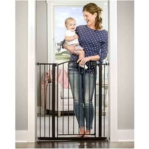Regalo Easy Step Extra Tall Arched Décor Walk Thru Baby Gate, Includes 4-Inch Extension Kit, 4 Pack Pressure Mount Kit and 4 Pack Wall Mount Kit, Bronze, 36-Inches Tall (Pack of 1)