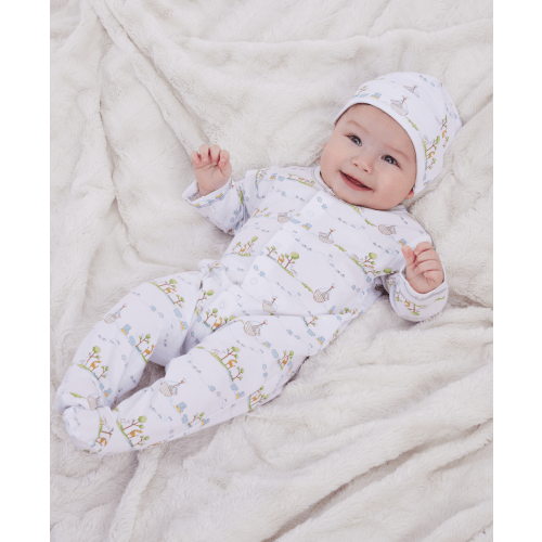 Blue Noah's Print Footie