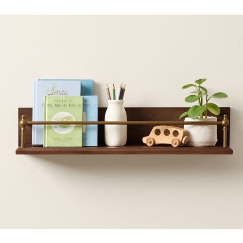 Heritage Walnut Rail Shelf - 2FT
