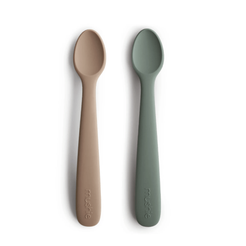 Silicone Feeding Spoons- 2pk - Dried Thyme/Natural