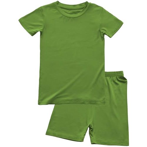 TongKiKi BABY 2T-10Y Toddler Kids Girls Boys Soft Comfy 2pcs Set Short Sleeve Shirts and Pants Sets