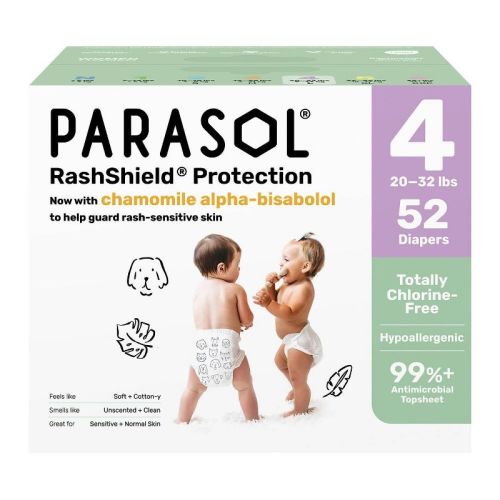 Parasol Chlorine-Free Diapers with RashShield Protection - Size 4 - 52ct