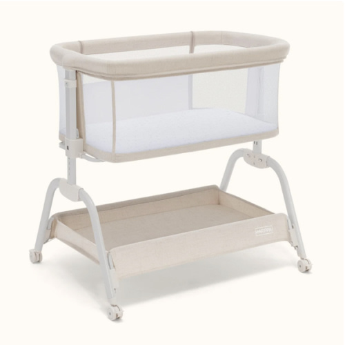 HARPPA Cuddly Lite | 2-in-1 Baby Bassinet & Bedside Sleeper for Newborns with Mattress for Reflux | Attaches to Bed, Adjustable Heights, Non-Toxic & CPSC Certified | Sturdy Frame, Portable Wheels, Tool-Free Setup, Perfect for Newborns, Infants, Small Spac