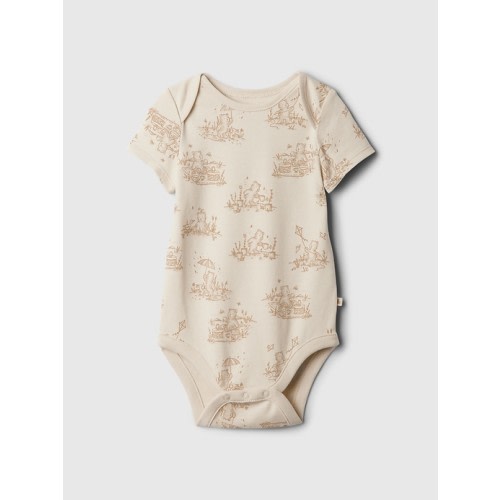 Baby Supima® Print Bodysuit in bear, size: 0-3 M