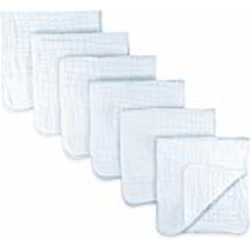 Muslin Burp Cloths 4 Pack Large 20" by 10" 100% Cotton 6 Layers Extra Absorbent and Soft by Synrroe