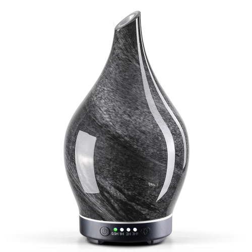 Porseme 150ml Essential Oil Diffuser Glass Color Changing Ultrasonic Cool Mist Auto-Off