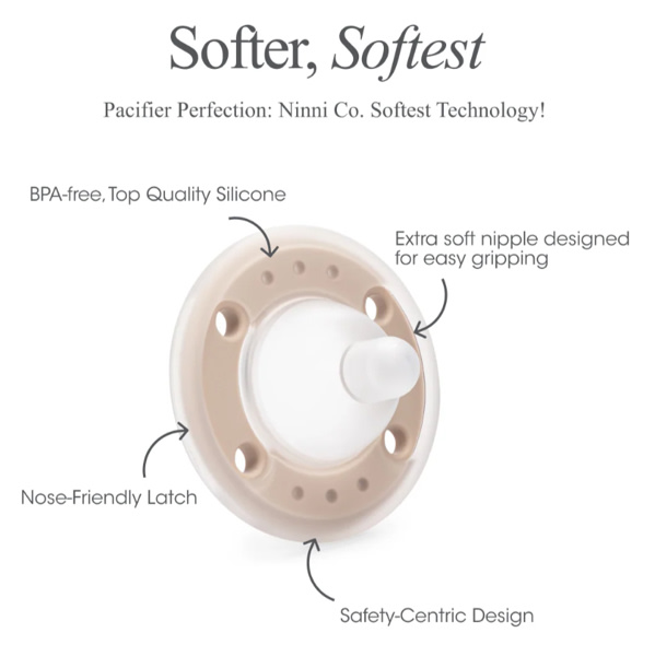 Ninni Pacifier Petal Pink 2 Pack
