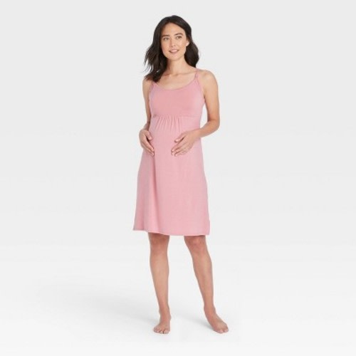 Drop Cup Nursing Maternity Chemise - Isabel Maternity by Ingrid & Isabel™, Color: Pink, Size: S