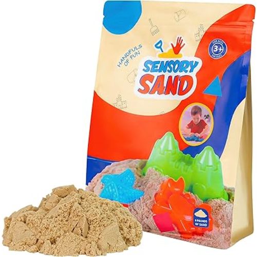 Sensory Sand Bulk Refill 5 Pounds of Brown Sensory Play Sand for Boys and Girls