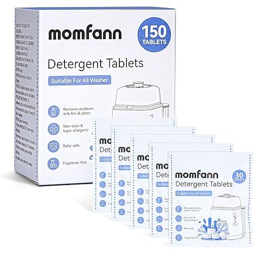 150 Professional Deep Cleaning Detergent Tablets for All Baby Bottle Washers, Washer Tablets for Bottle Washer and Sterilizer and Dryer, Easy to Use