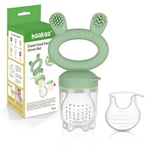 18Pc Baby Food Feeder Set - Fruit Pacifier, Chewable Silicone