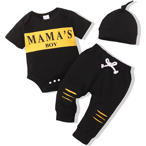Newborn Infant Baby Boy Clothes Outfits New to The Crew Outfits Long Pants Summer Toddler Baby Boy Clothes Set