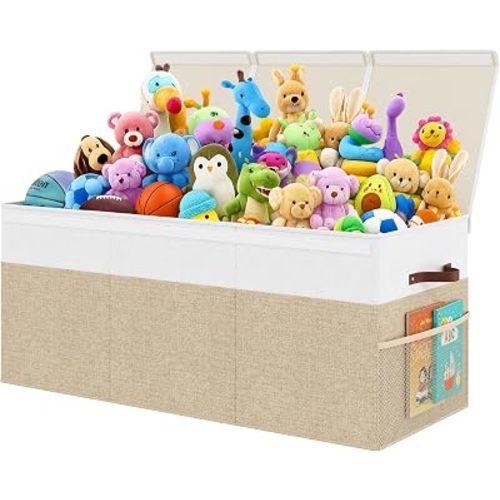 150L Extra Large Toy Storage Box with Lid for Boys Girls Nursery Playroom