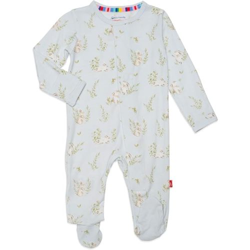 Magnetic Me Boys Modal Magnetic Baby Footie Pajamas | Silky Soft Modal Fabric | Baby Sleepers Available in Sizes PRE - 24M