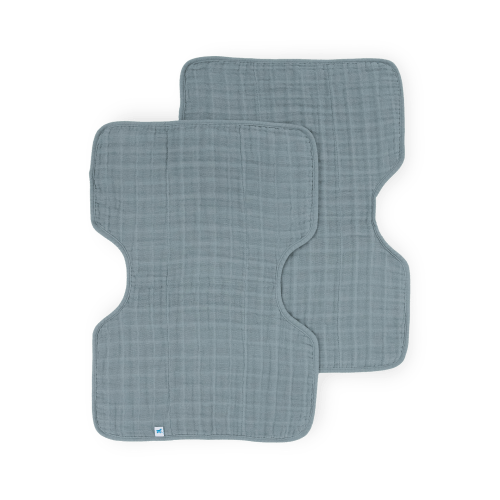 Cotton Muslin Burp Cloth 2 Pack - Sea