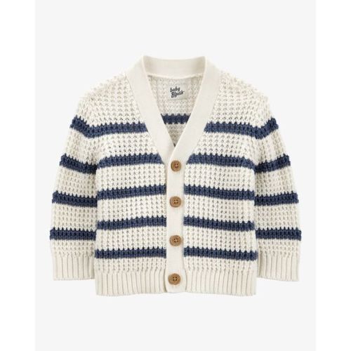 Baby Striped Button-Front Sweater Knit Cardigan - OshKosh | Carter's