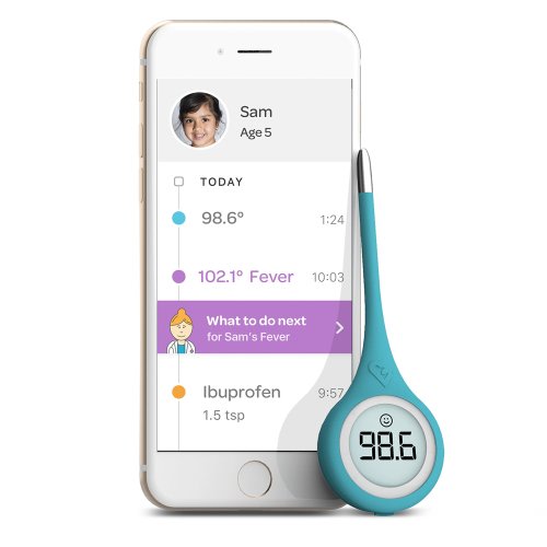 Smart Thermometer for Fever - Digital Medical Baby, Kid and Adult Termometro - Accurate, Fast, FDA Cleared Thermometer for Oral, Armpit or Rectal Temperature Reading - QuickCare by Kinsa