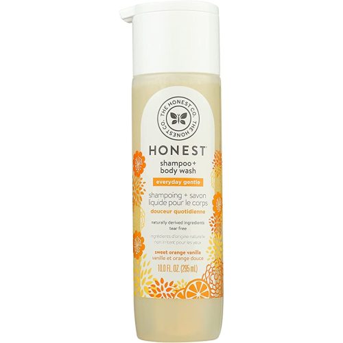 The Honest Company Perfectly Gentle Sweet Orange Vanilla Shampoo + Body Wash, Tear-Free Baby Shampoo with Naturally Derived Ingredients, Sulfate- & Paraben-Free Baby Bath, 10.0 Fl Ounces - 10 Fl Oz (Pack of 1) - Multi