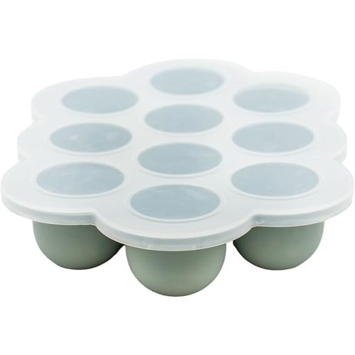 WeeSprout Silicone Baby Food Freezer Tray with Clip-on Lid - Perfect Storage Container for Homemade Baby Food, Vegetable & Fruit Purees, and Breast Milk
