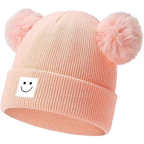 Baby Beanie Hat Toddler Infant Winter Knitted Hat Kids Soft Warm Pom Pom Beanie Cap for Boys Girls