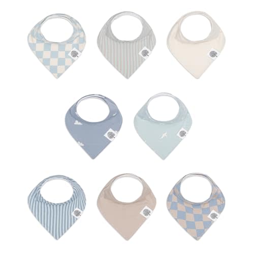 Parker Baby Bandana Drool Bibs 8 Pack Baby Bibs for Boys, Girls, Unisex - Soft & Stylish Teething Bibs for Babies