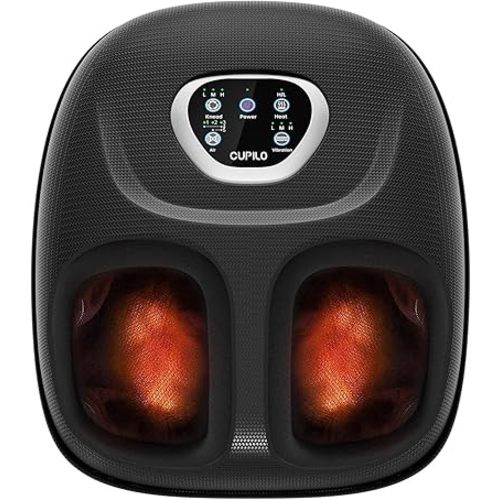 Foot Massager with Heat, FSA HSA Eligible Shiatsu Foot Massager for Plantar Fasciitis,Adjustable Vibration & Pressure for Neuropathy Pain, Gifts for Women Men Mom Her, Fits Up to 13"