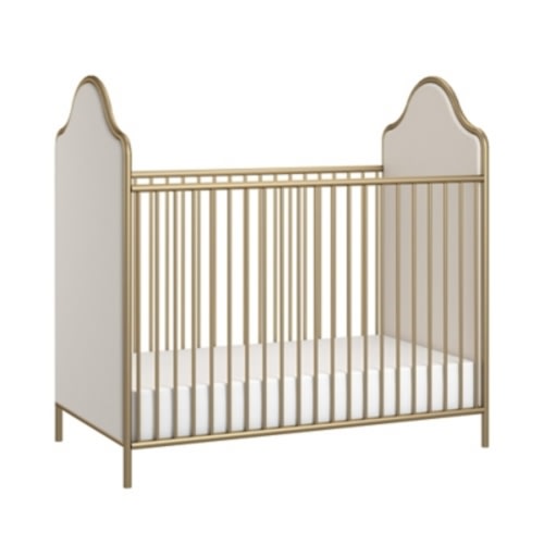 Little Seeds Piper Upholstered Metal Crib