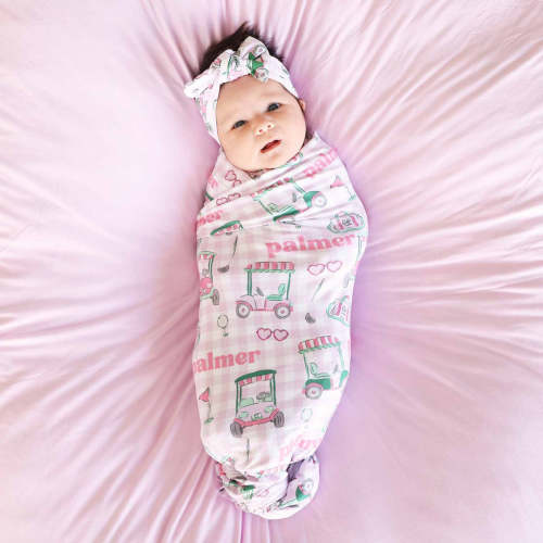 Birdie Babes Personalized Swaddle Blanket | Pink