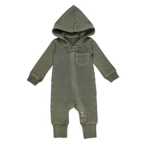 Organic Cozy Zipper Romper in Hunter – L'ovedbaby