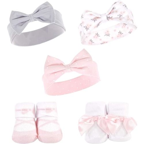 Hudson Baby baby-girls Headband and Socks Set