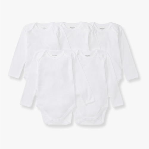 Burt's Bees Baby Unisex Organic Cotton Long Sleeve Bodysuits (3-6 Month)