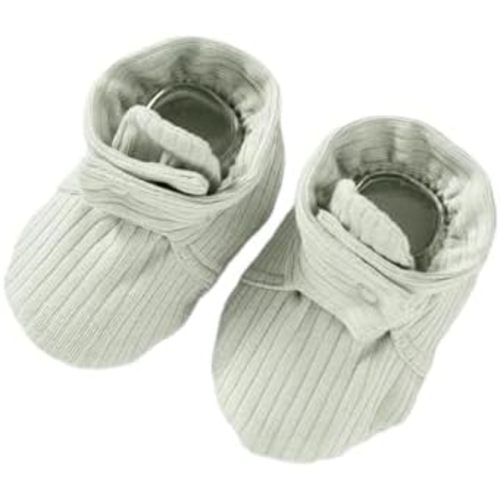 Baby Booties Organic Cotton Infant Bootie Warm Cozy Soft Sock Shoes Adjustable Boots for Newborn Boys Girls