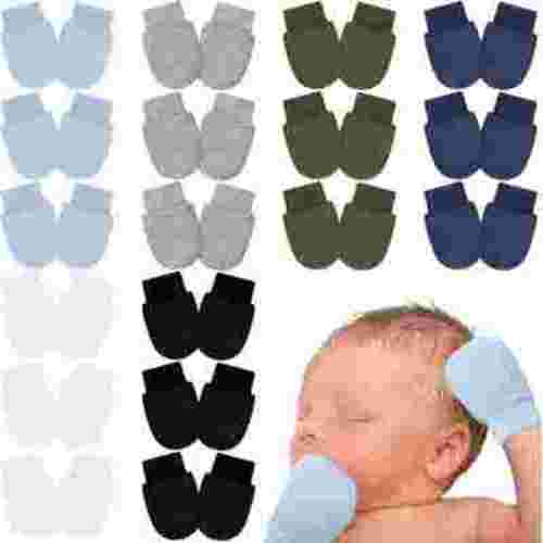 18 Pairs Preemie Mittens No Scratch Preemie Gloves Cotton Preemie Mittens for Preemie Boys Girls Gifts