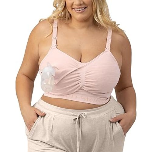 Kindred Bravely Sublime Pumping Bra Hands Free, Adjustable Pumping & Nursing Bra with EasyClip for All Breast Pumps