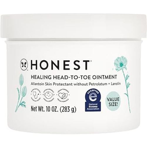 The Honest Company Head to Toe Multi-Purpose Healing Ointment | Gentle for Baby | Hypoallergenic, Vegan, Allantoin-Powered | Value Size, 10 oz