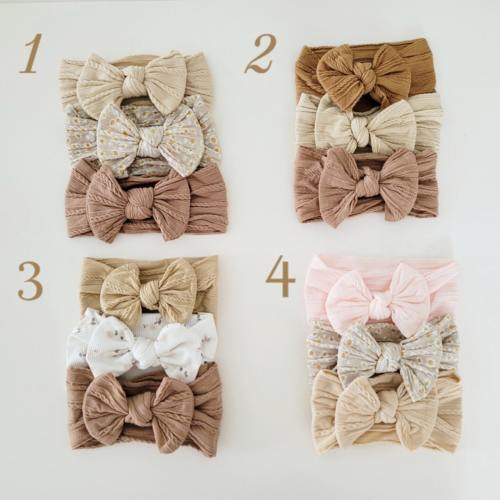 3-PACK baby headbands/bows