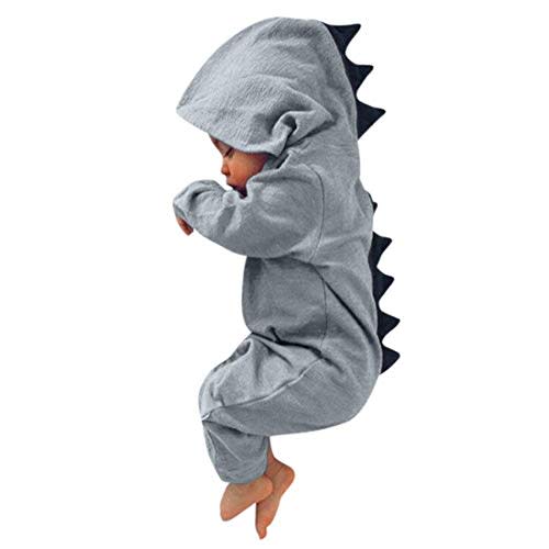 Noubeau Interesting Infant Baby Kids Cartoon Dinosaur Hooded Romper Jumpsuit Layette Sets Clothes