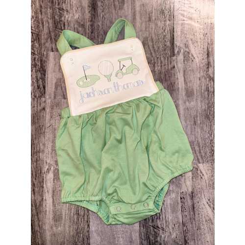 Boy Golf bubble, Boys Golf Theme Bubble, Monogram sunsuit golf, golf birthday, personalized masters bubble, Masters Bubble,1st Birthday