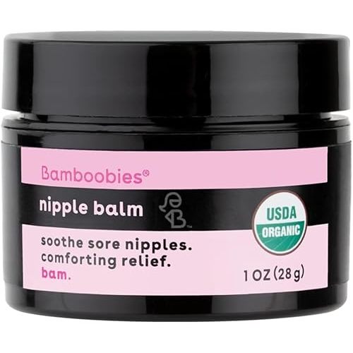 Bamboobies Women's Nipple Cream, Organic Cream for Soothing Skin, Nipple Balm, 1 oz (Pack of 1)
