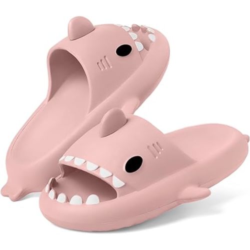 KVbabby Kids Shark Slides Boys Girls Toddlers Cloud Shower Slippers Cute Cartoon Open Toe Sandals Cushioned Thick Sole Beach Pool Shoes