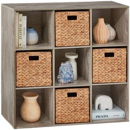 Best Choice Products 9-cube Bookshelf, 11in Display Storage Compartment Organizer W/ 3 Removable Back Panels