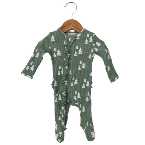 Zip Footie, Alpine Trees- Newborn